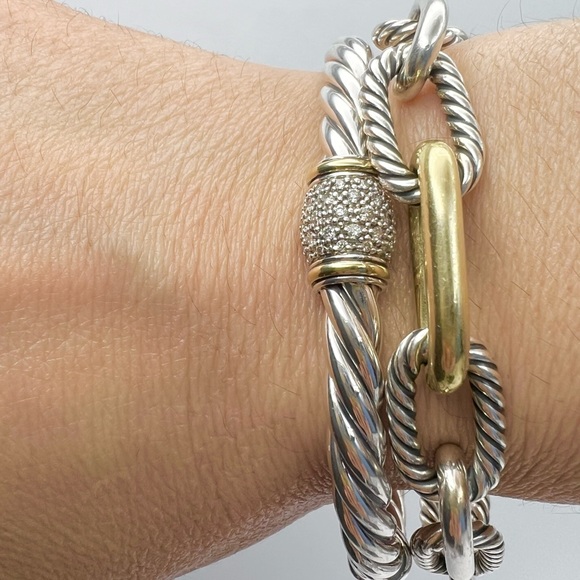 DAVID YURMAN Sterling Silver
Diamond 6mm Metro Cable Station - Picture 9 of 11